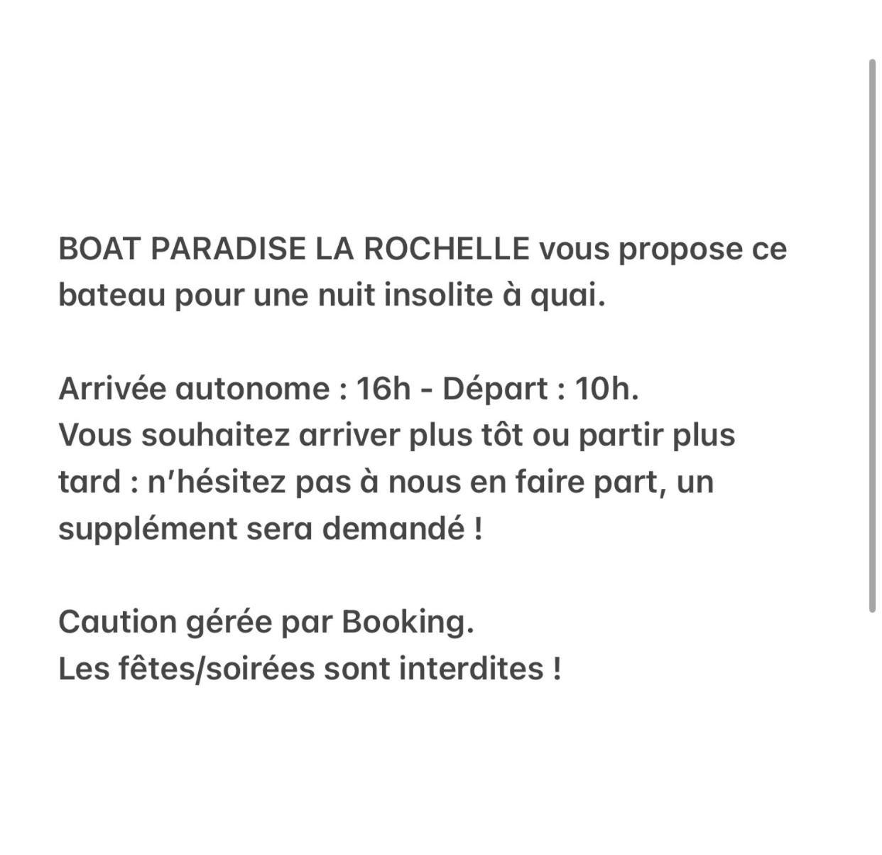 Dormir dans un bateau - BOAT PARADISE HÔTEL La Rochelle  Exterior foto